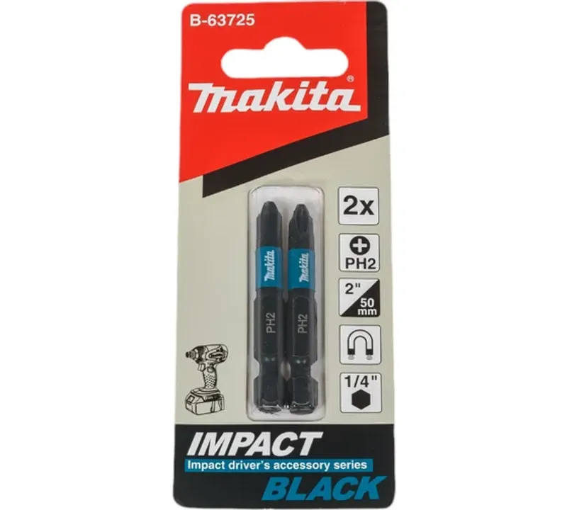 Ударные биты Makita B-63725 PH2 50 мм, 2 шт.