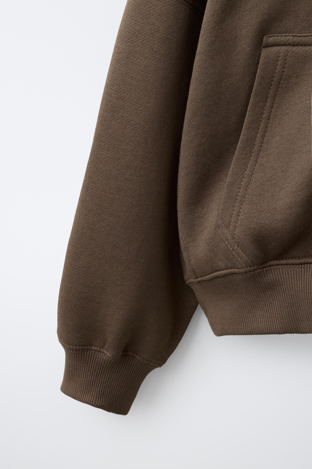 ZARA ТОЛСТОВКА НА МОЛНИИ, КОРИЧНЕВЫЙ