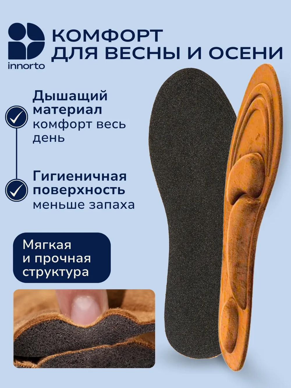 Стельки ортопедические для обуви с амортизацией