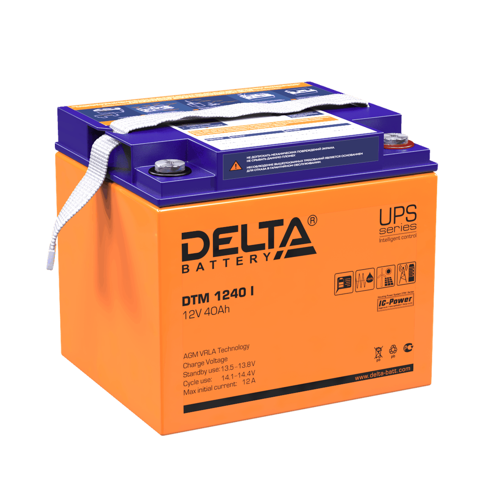 Аккумулятор DELTA DTM 1240 I | 40   Ач | 12В AGM