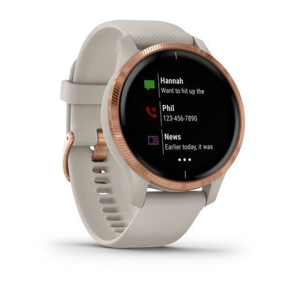 Смарт-часы Garmin Venu песочного цвета с золотистым безелем (010-02173-23)