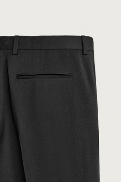 ZARA ШЕРСТЯНЫЕ КОСТЮМНЫЕ БРЮКИ REGULAR FIT, ЧЕРНЫЙ
