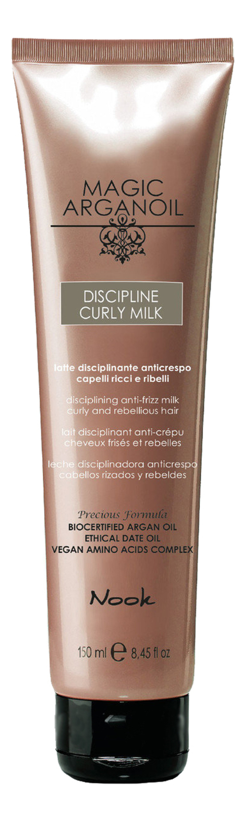 Nook Молочко для ухода за непослушными и вьющимися волосами- Disciplining anti-frizz Curly Milk, 150 мл