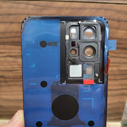Крышка для Huawei P40 Pro - задняя стеклянная панель "Хорошее качество" (чёрного цвета)