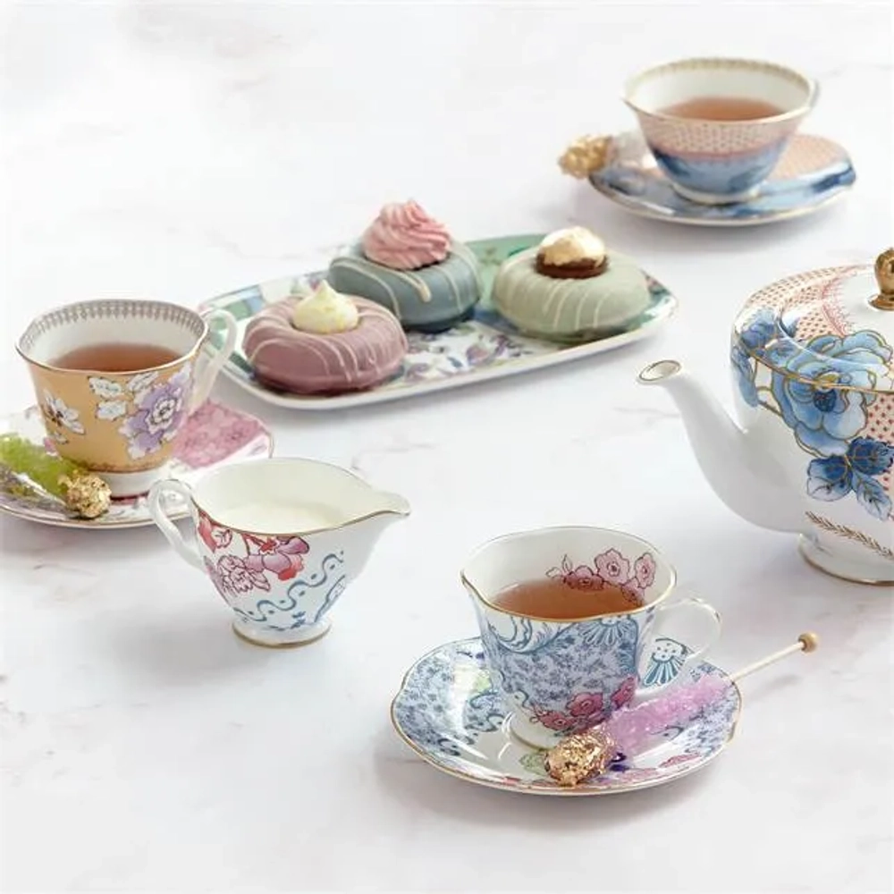 Wedgwood Чайная чашка с блюдцем Бабочка розовая 180 мл EAN 091574178776