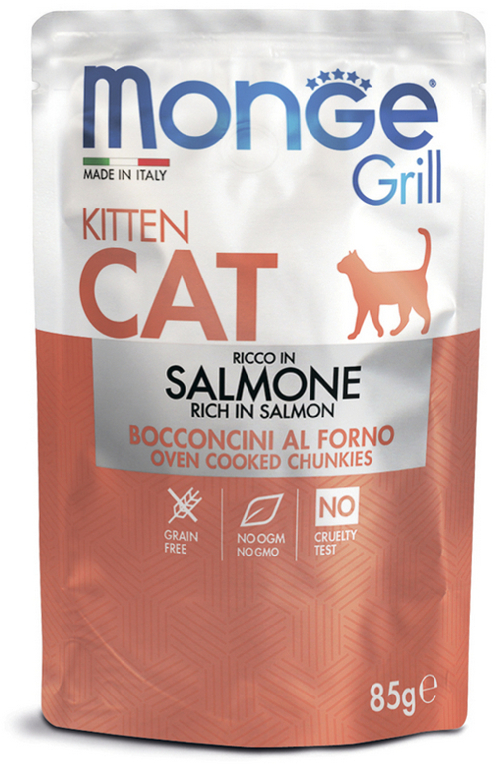 MONGE Grill Pouch Влажный корм для котят с норвежским лососем 0,085 кг