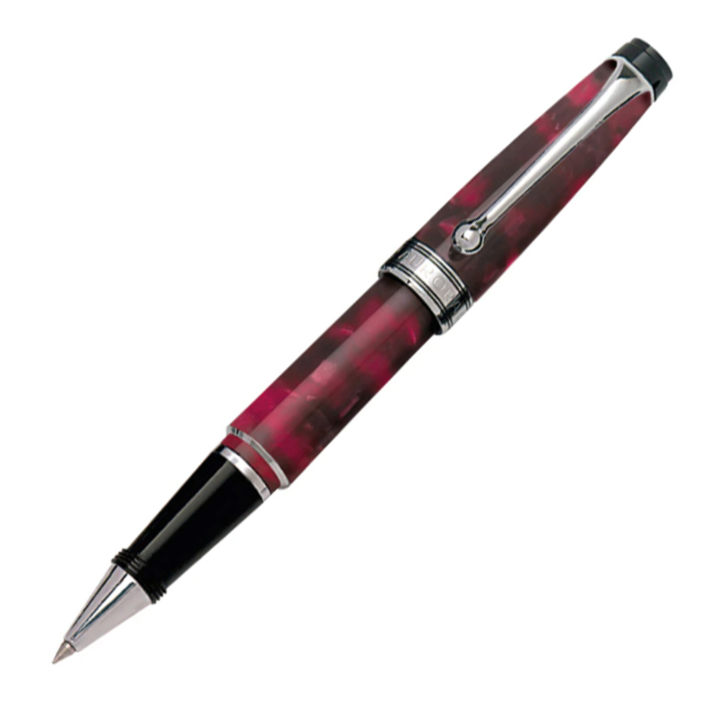 Ручка-роллер Aurora Mini Optima Variegated Burgundy CT, в подарочной коробке
