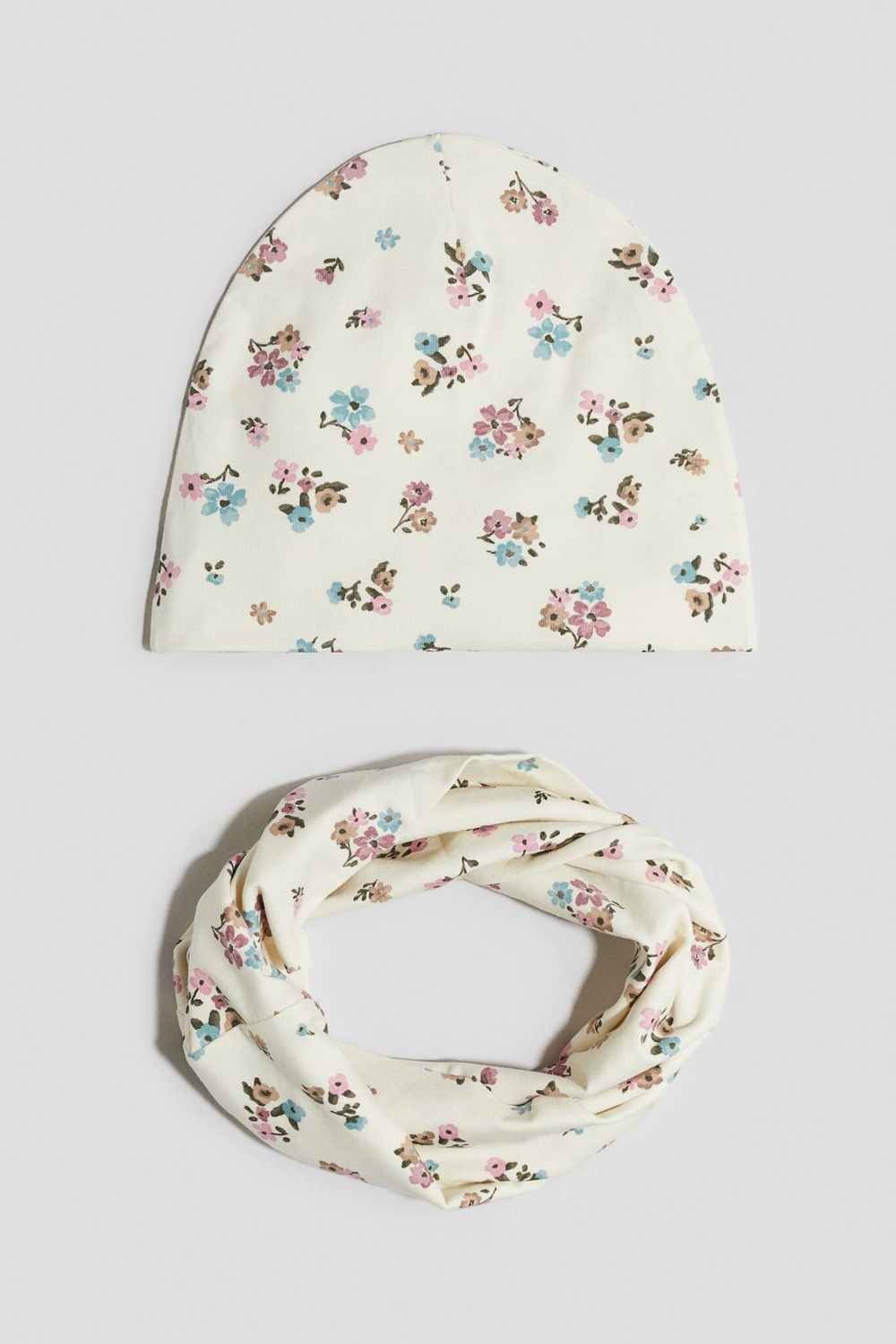 H&M Комплект из шапки и снуда, кремовый