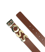 кожаный ремень boss-bold belt 3,5cm BOSS BLACK - коричневый(50470631)