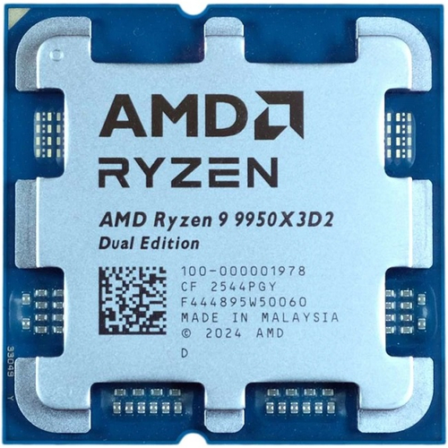 Процессор AMD Ryzen 9 9950X3D2 Granite Ridge, AM5, 16C/32T, 4.3-5.6Ghz, L3 192Mb, 200W, OEM (100-000001978)