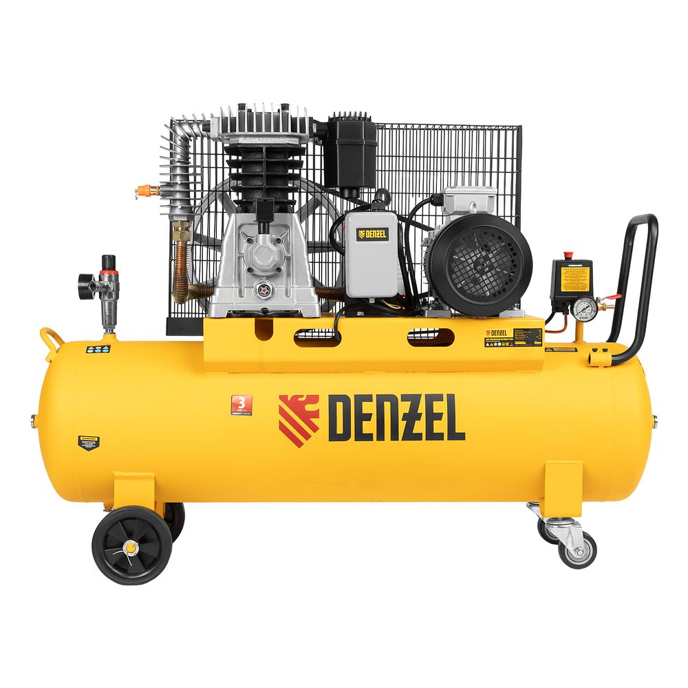 Компрессор масляный воздушный Denzel BCI4000-T/100, 4.0 кВт, 100 л, 690 л/мин, ременный привод