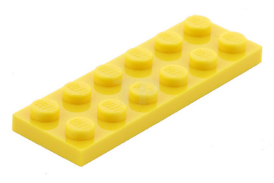 Lego 50шт Плитка 2x6 (желтая) 379524