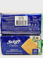 Печенье Selga с кокосовым вкусом, без пальмового масла (2 шт. по 180 г) 360 г (из Эстонии)
