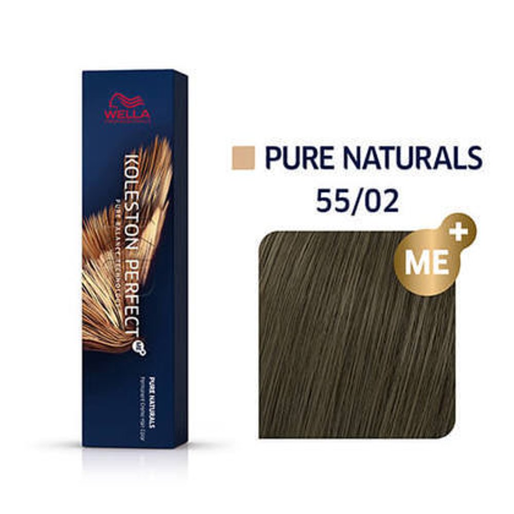 Wella Koleston 55/02 Светло-коричневый интенсивный натуральный матовый ME+