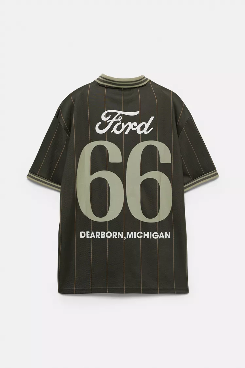 PULL&BEAR Футболка с символикой команды Ford, военно-морской