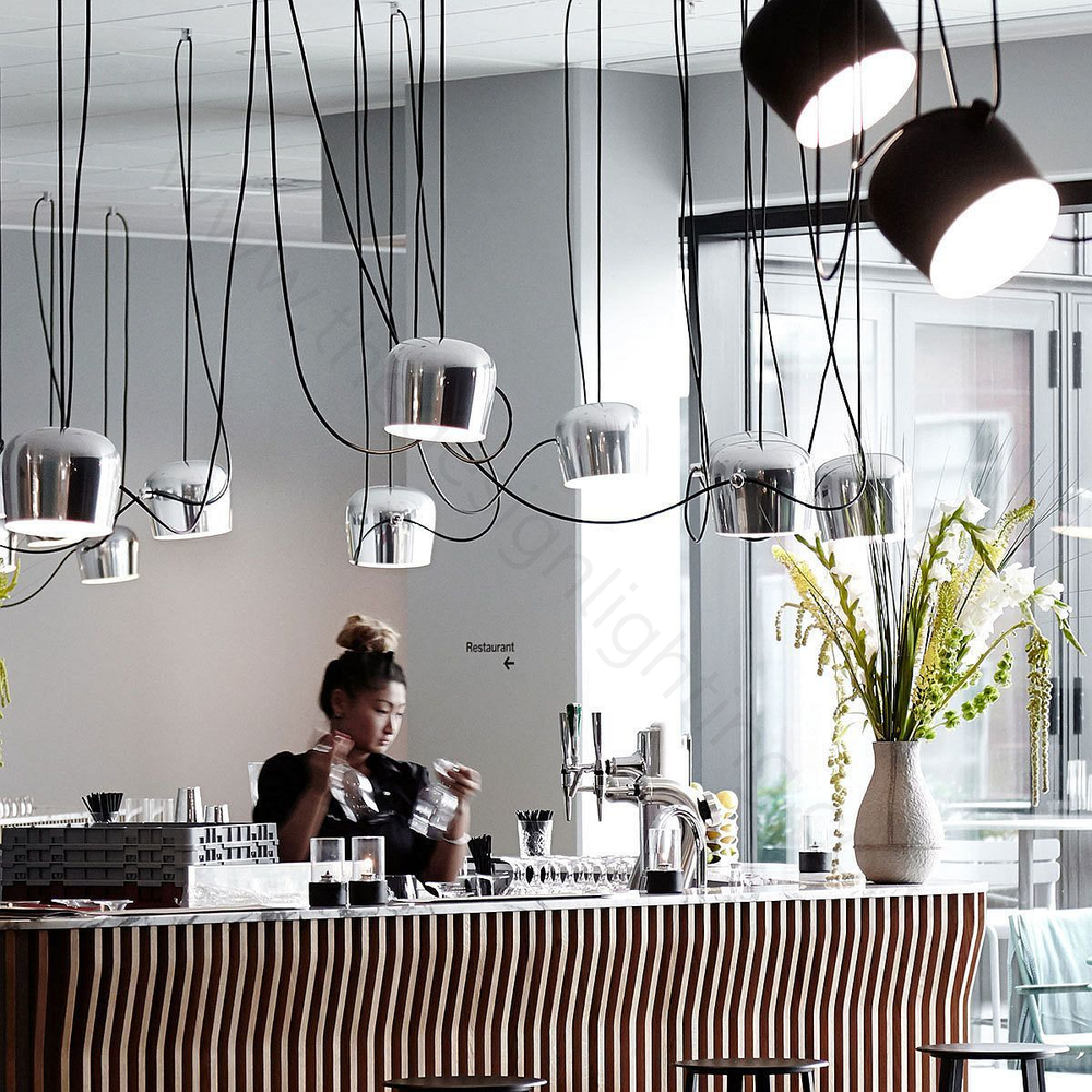 Pendant design lamp  AIM by Flos (1 lampshade ,  White,  Size S)