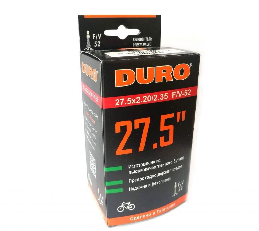 Камера 27.5"х2.20/2.35 бутил, Presta F/V-52 мм DURO