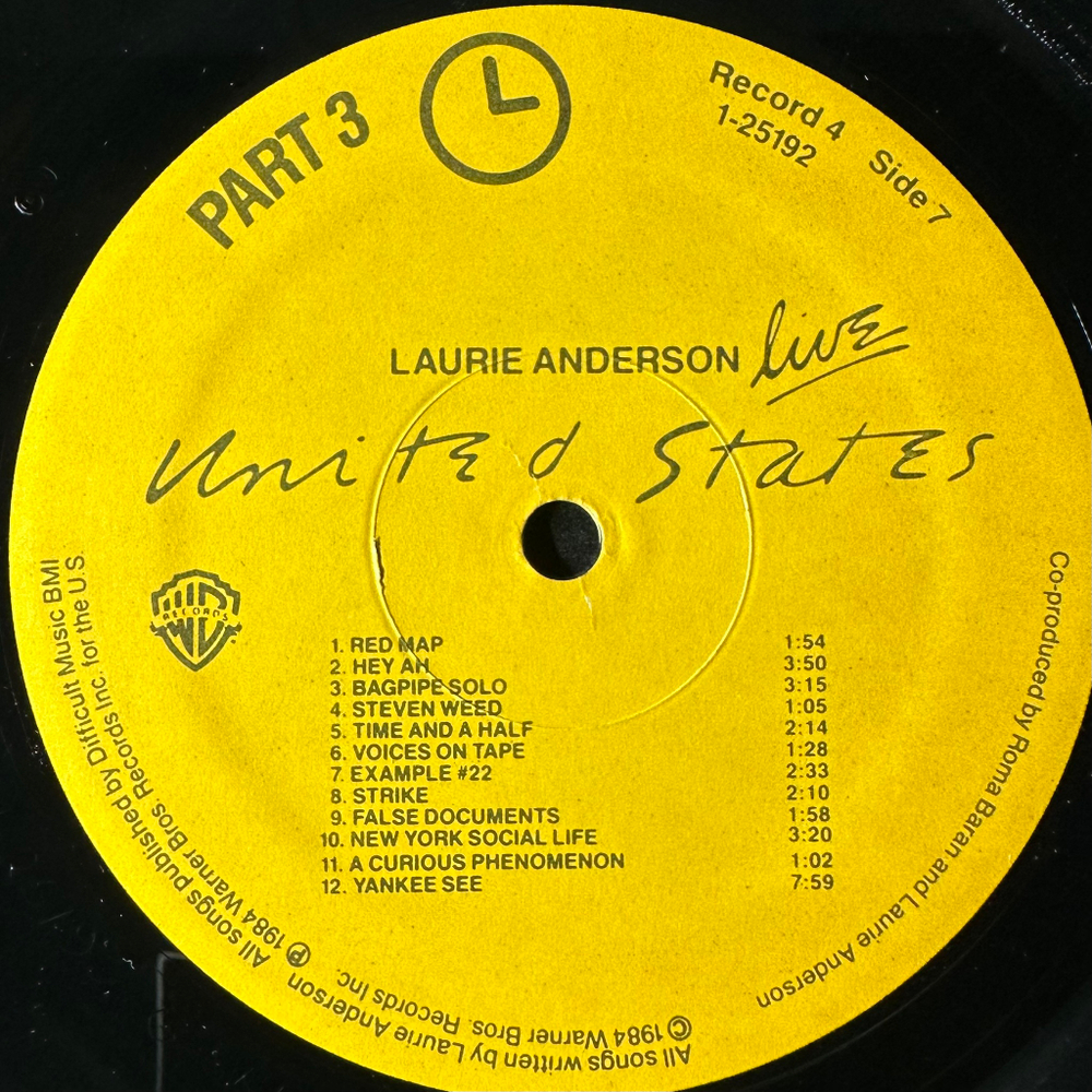 Laurie Anderson ‎– United States Live 5LP (США 1984г.)