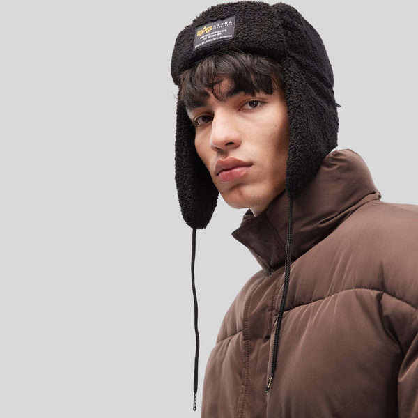 Шапка Alpha Industries Alpha Teddy Hat Black (Черная)