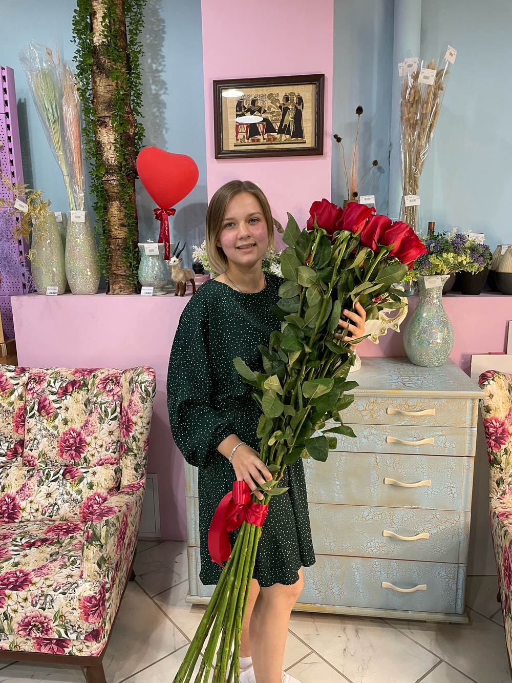 Роза XXL 15 штук метровая роза 🌹100см-110см