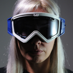 Очки кроссовые ARIETE MUDMAX GOGGLES, белый, двойная голубая вентилируемая линза без пинов 14940-BDA