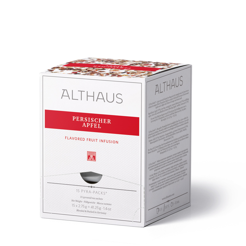 Чайный напиток фруктовый Althaus Persischer Apfel Pyra Pack в пирамидках, 15 шт