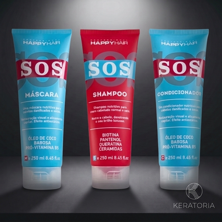 Комплект Happy Hair SOS шампунь + кондиционер + маска 250/250/250 мл