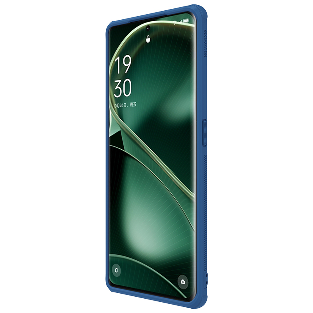 Чехол противоударный синего цвета от Nillkin для OPPO Find X6, серия Super Frosted Shield Pro