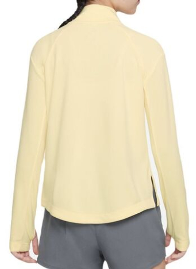 Футболка для девочки теннисная Nike Dri-Fit Long Sleeve Running Top - citron tint/reflective silver