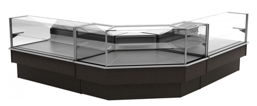 Холодильная витрина CARBOMA ВХСу-1 BAVARIA 2 GC110 VM-3 динамика без боковин (внешний угол 45)