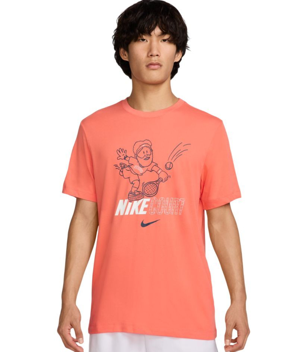 Мужская теннисная футболка Nike Court Dri-Fit - Оранжевый