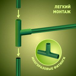 Теплица ЭРА FITO-House-medium со светильником в комплекте 1800х900х900 мм 2 отсека | Теплица