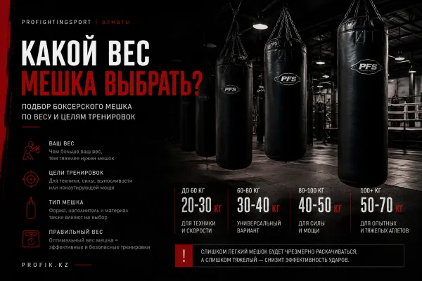 Какой вес боксерского мешка выбрать?