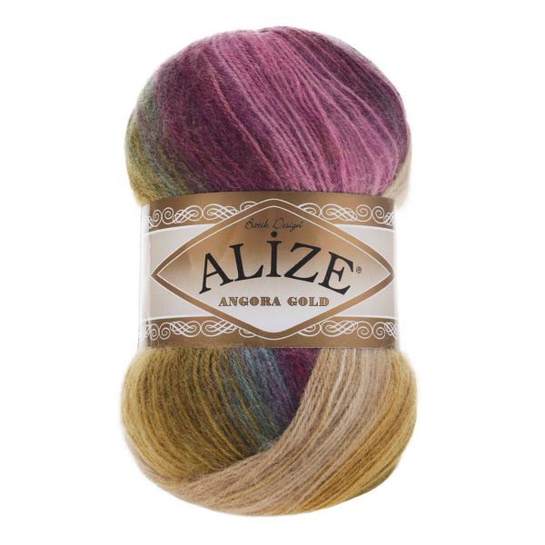Пряжа Alize (Ализе) Angora Gold Batik / уп.5 мот. по 100 г, 550м, 4341 секционный A