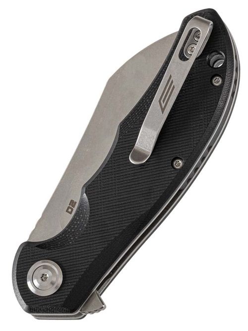 Нож складной GhostBlade Banshee, сталь D2, 58-62 HRC, Sheepfoot, рукоять G10 чёрная, замок Liner lock, флиппер, 128 г