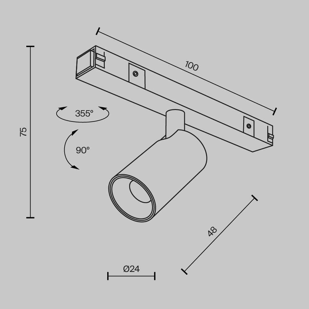 Магнитный трековый светильник Maytoni Focus Led TR176-1-3WTW-M-B