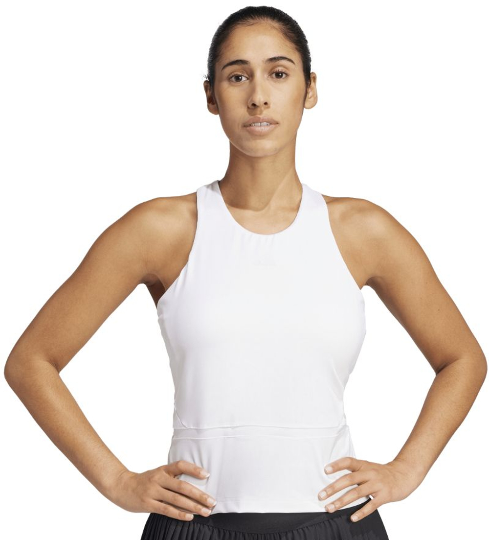 Женский теннисный топ Adidas Climacool Mid-Length Y-Tank — white