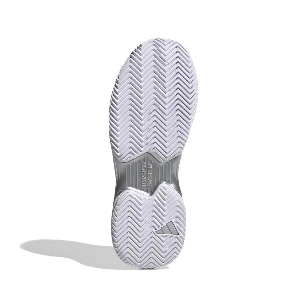 Женские Кроссовки теннисные Adidas CourtJam Control - cloud white/silver metallic/cloud white