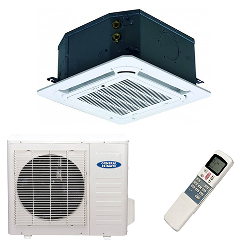 Полупромышленная сплит-система кассетного типа (компактная) General Climate GC-4C18HRN2(c) / GU-U18H2