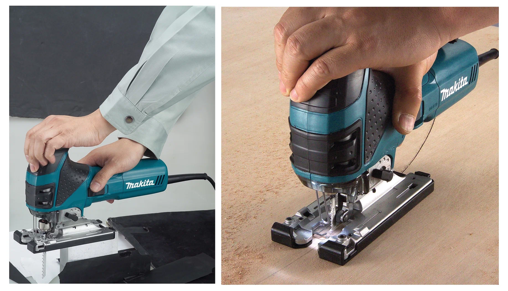 Электрический лобзик Makita 4351 FCT 135 мм 0,72 кВт с регулировкой оборотов и амплитудой ход, в кейсе 4351FCT