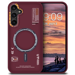 Дизайнерский чехол из мягкого пластика для SAMSUNG S23 (не ULTRA,PLUS,FE) с MagSafe и усиленной защитой камеры