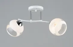 Люстра потолочная Rilon 2165/2 WT+CR, 2×40 Вт, хромированная и белая
