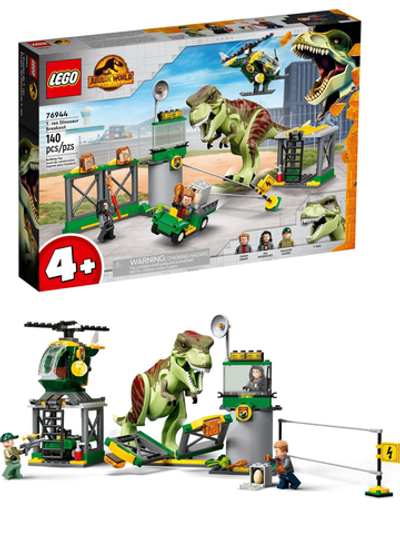 Конструктор Лего Джурассик Ворлд Прорыв Тираннозавра | LEGO Jurassic World Dinosaur - 76944, 140 деталей (4+)
