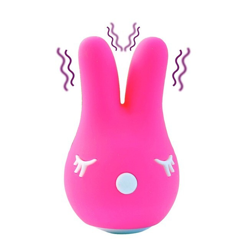 Женский вибростимулятор Bunny с ушками для клитора ( 6 режимов ) (Цвет: розовый)