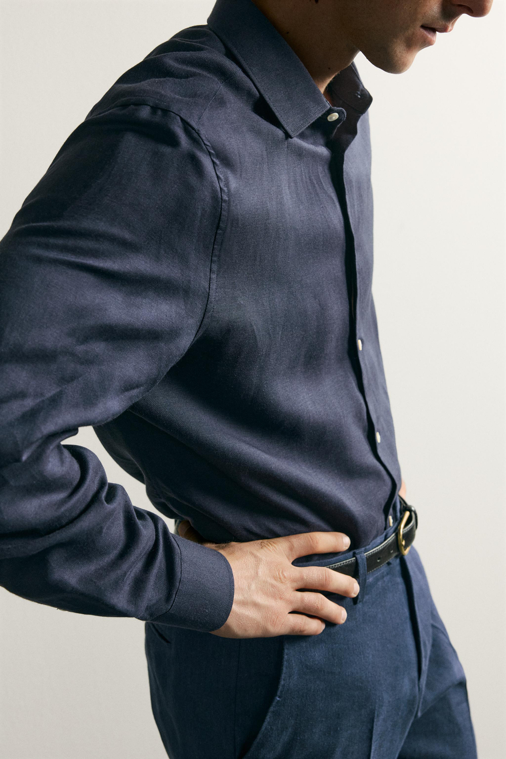 РУБАШКА REGULAR FIT ИЗО ЛЬНА И ЛИОЦЕЛЛА — ZARA