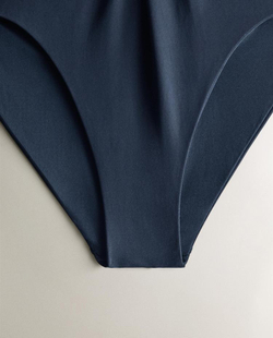 ZARA HOME КУПАЛЬНИК С V-ОБРАЗНЫМ ВЫРЕЗОМ, СИНИЙ