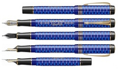 Перьевая ручка LAPIS LAZULI DUOFOLD 100TH, перо: F, цвет чернил: black, в подарочной упаковке.