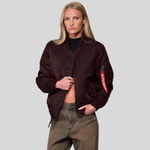 Бомбер Alpha Industries MA-1 W Cocoa (Бордово-коричневый)