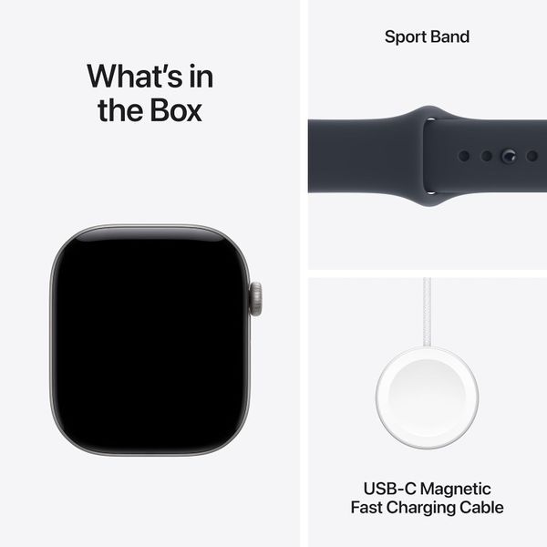 Умные часы Apple Watch Series 12 46 мм Space Gray Aluminum Case with Sport Band (M/L) Синий | Blue