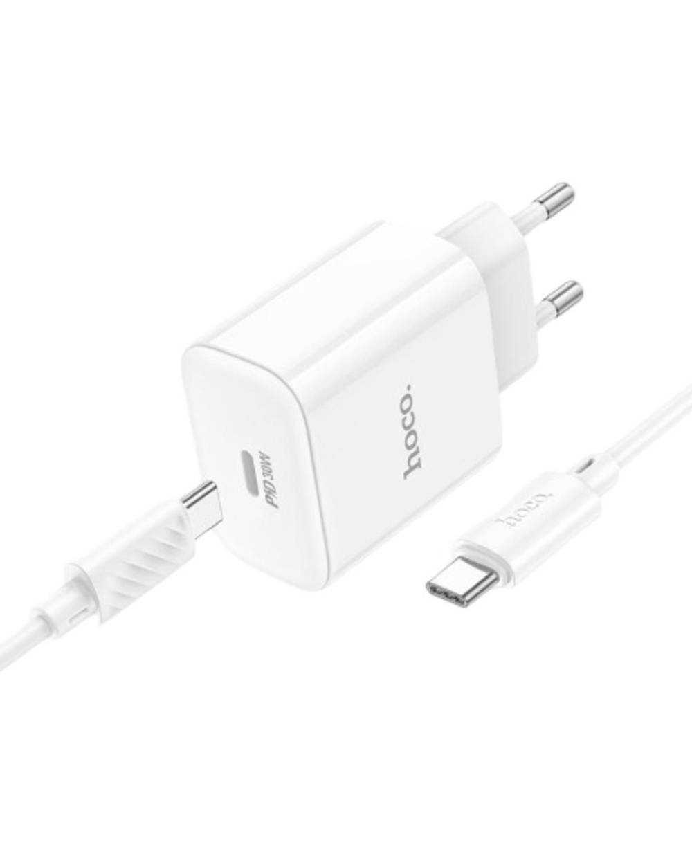 Сетевое зар. устр. Hoco C76A Pro с шнуром Type-C на Type-C 30W белое